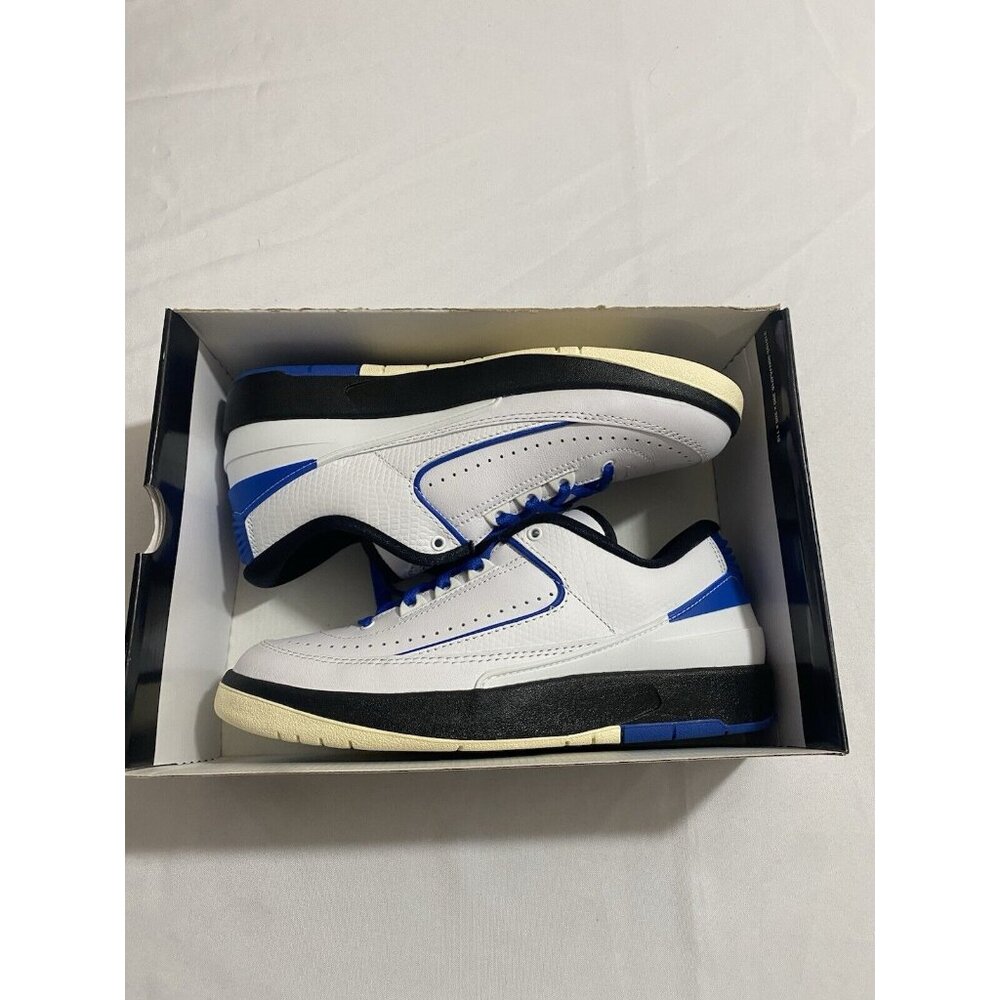 New Women’s Size 8 White Blue Air Jordan 2 Retro Low Basketball Shoes DX4401 104